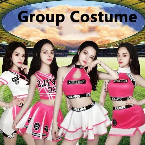 Jazz Dance Costumes Girls Pink Nightclub Singer Dj Women Cheerleading Dancing Clothes Hip Hop Dancer Stage Rave Outfit DT1374