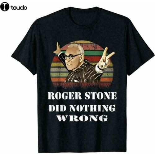 Roger Stone Did Nothing Wrong Retro Vintage Political Consultant Black T-Shirt