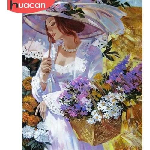 HUACAN DIY Pictures By Number Woman Kits Home Decor Painting By Numbers Figure Drawing On Canvas HandPainted Art Gift