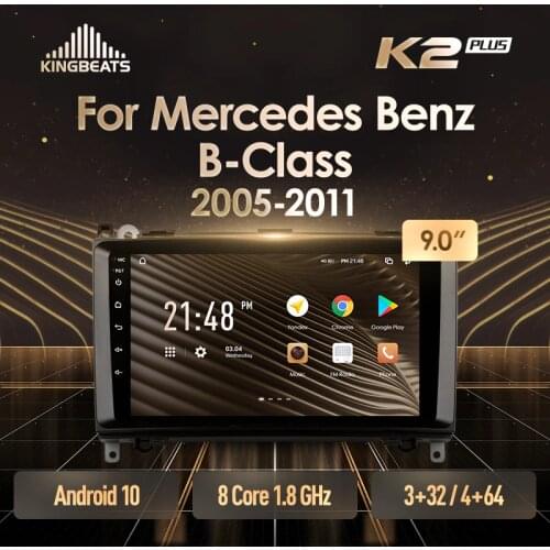 KingBeats Android 10 Octa-Core head unit HU 4G in Dash Car Radio Multimedia Video Player Navigation GPS For Mercedes Benz B-Class B Class T245 2005 - 2011 no dvd 2 din Double Din Android Car Stereo 2din