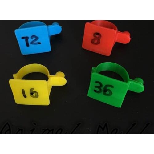 40 Pcs Button Up Chicken Foot Ring Duck Foot Ring Goose Foot Ring Customize Numbers Poultry Foot Ring