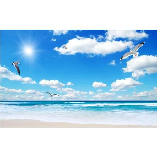 Beautiful seascape wallpapers ocean world tv background wall modern wallpaper for living room