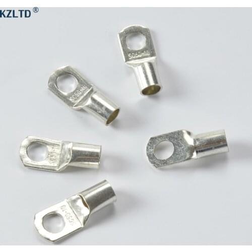 Lot of 50 Tinned Cable Lug Terminals 70 sq.mm 2/0 AWG M10/ 3/8" Stud Copper Passing Through Terminals SC70-10