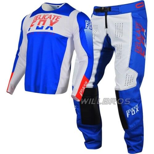 New One Delicate Fox 180/360 Gear Set Mountain Bicycle Offroad Motocross Motorcycle Jersey Pants MTB ATV Bike Kits