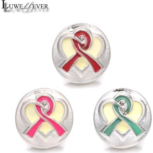 New Component w297 Ribbon Crystal 18mm Metal Snap Button For Bracelet Necklace Interchangeable Jewelry Women Accessorie Findings