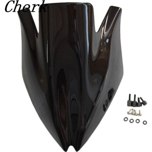 Motorcycle ABS Windshield Fairing Windscreen Double Bubble Screen For Kawasaki Z1000 2007-2009 08 Black