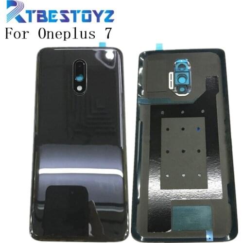 For One Plus 7 100% Original 3D Glass Back Battery Cover Rear Door Housing Case For Oneplus 7 Oneplus7 With Camera Lens