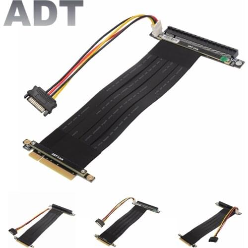 PCIe X8 To X16 Graphics Card Riser Cable Riser Pci Express X16 X8 With SATA 4Pin Power For RTX 3060 ETH Mining Bitcoin Miner