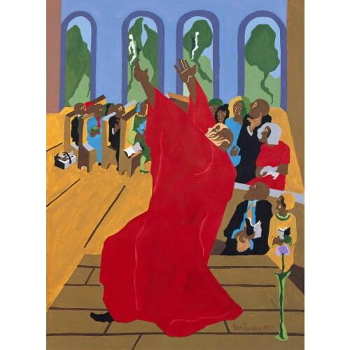 Jacob Lawrence Genesis Creation Sermon Art Film Print Silk Poster Home Wall Decor 24x36inch