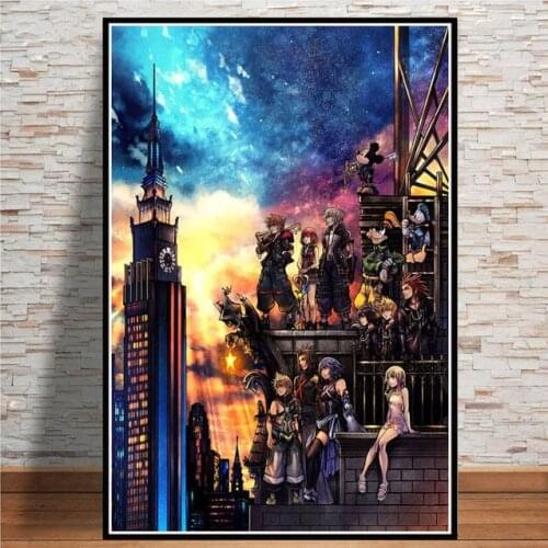 Nordic Poster New Video Game Anime Movie Pop Kingdom Hearts Canvas Painting Posters Prints Wall Art Pictures Room Decoration