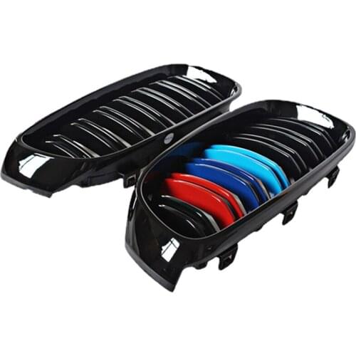Suitable for BMWs new 3 Series 5 Series 6 Series gtX1x3x4x5M three-color strip decoration black carbon fiber mesh frame