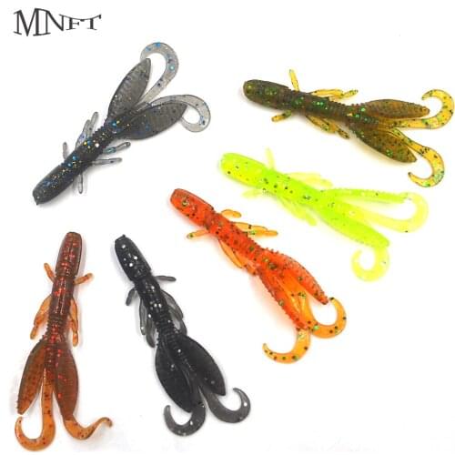 MNFT 6Pcs 58mm/1.2g Crawfish Lure Silicone Soft Artificial Bait Shrimp Wobbler Jig Swivel Bass Fishing Tackle Kerevit Lures
