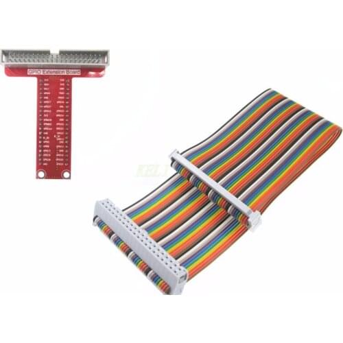 Raspberry Pi 3&Raspberry Pi 2 Model B T expansion DIY kit (40Pin GPIO cable + GPIO T-adapter plate)