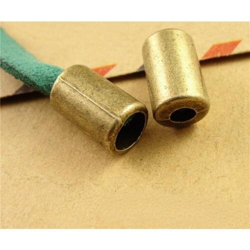 SEA MEW 8*12MM Antique bronze Color Tube beads bail beads connector jewelry diy parts 100 PCS hd2853