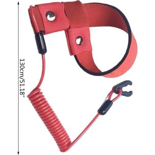 Stop Kill Key Floating Safety Lanyard with Wrist Strap 2Pcs Motorboat Engine Emergency Stop Band Cord Rope