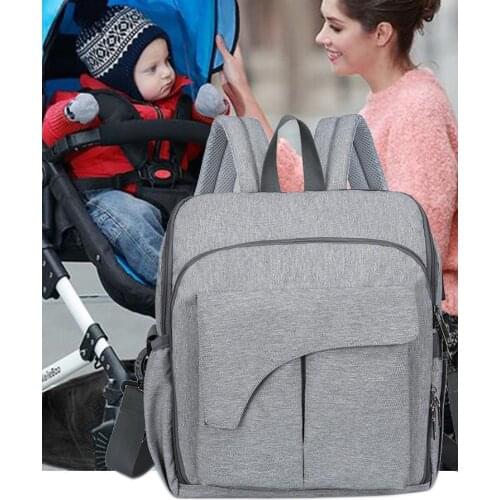 Trendy Diaper bag Mommy Backpack with Changing pad Nappy Tote Bags Stroller straps USB charge Large capacity Multifunction