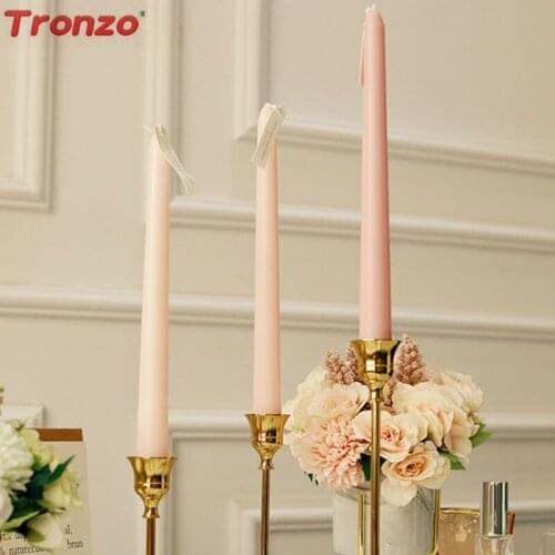 Tronzo 25*2.2cm Long Pole Candle Soy Wax Scented Candle Home Perfume Geometric Shape Wedding Birthday Party Decoration Candle