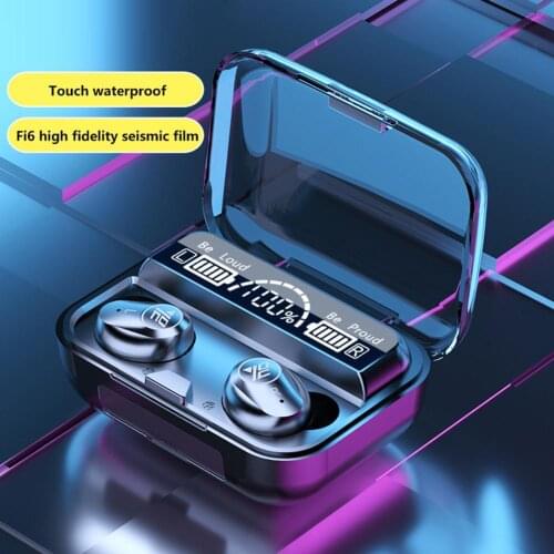 TWS M16 Wireless Bluetooth 5.1 Headphone LED Display Earphone With Power Bank Charging Box Stereo Silicone Earbuds for All Phone