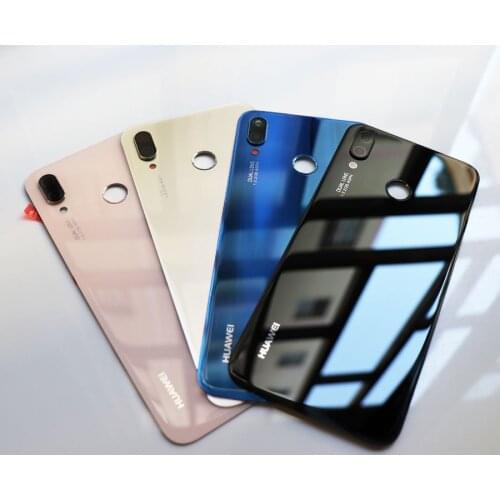 10 pcs/lot Back Glass Panel For huawei p20 lite rear glass original Battery Cover Rear Door Housing Replacement Nova 3e+Adhesive