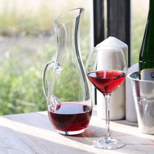 1000ml Creative with Handle Red Wine Decanter Red Wine Separator Lead-Free Crystal Glass Whiskey Vodka Flask Bar Tools