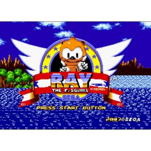 Ray in Sonic 1 16 Bit MD Game Card For Sega Mega Drive For Genesis