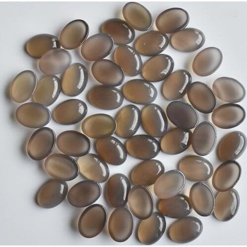 2020 Fashion high quality natural gray Onyx Oval CAB CABOCHON 13x18mm beads for jewelry accessories making wholesale 50pcs/lo