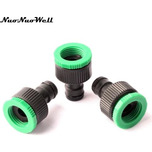 6pcs NuoNuoWell 1/2" 3/4" Female Thread Quick Connector Tap Connector for Garden Irrigation Watering Hose Pipe Fitting Adapter