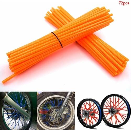 72Pcs/set 24cm Bike Motorcycle Dirt Decoration Motocross Wheel Spoke Wraps Rims Skin Protector Covers Decor Motorbike Decoration