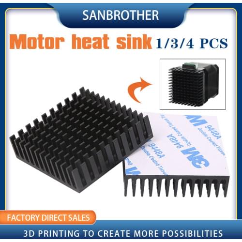 3D Prints Radiator Aluminum Motor Heatsink Extruded Heat Dissipation Electronic Heat Sink for Ender 3 PRO 42 stepper motor