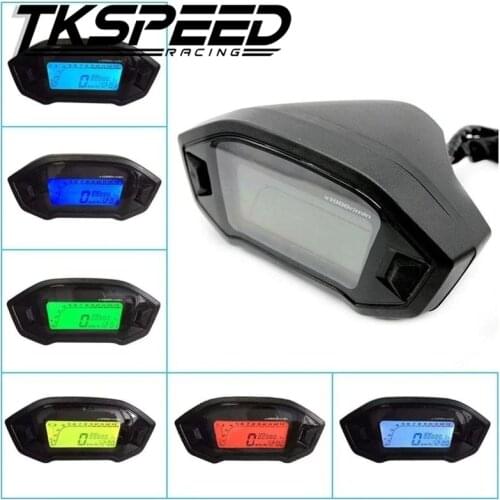Free shipping Universal Motorcycle LCD Digital Speedometer Odometer Backlight Motorcycle for 2,4 Cylinders 1300r/min
