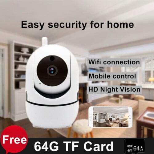 Free 64G 720P/ 1080P two Audio baby Monitor wireless wifi camera for home security ip camera indoor drop shipping MOQ 1 pcs