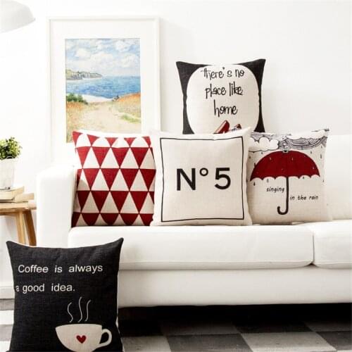 Decorative throw pillow case cover square geometric no.5 cojines decorativos housse de coussin Polyester cushion cover sofa