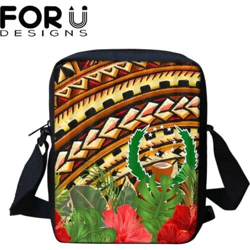 FORUDESIGNS Retro Mini Crossbody Bags for Womens Pohnpei Polynesian Tribe Patterns Ladies Casual Mini Handbags Phone Pouch Mujer