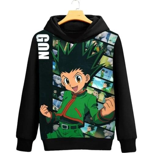 Hunter×Hunter Hoodies Men Anime Hoodie GON FREECSS Killua Zoldyck Cosplay Hoodie Women Men Hoodie