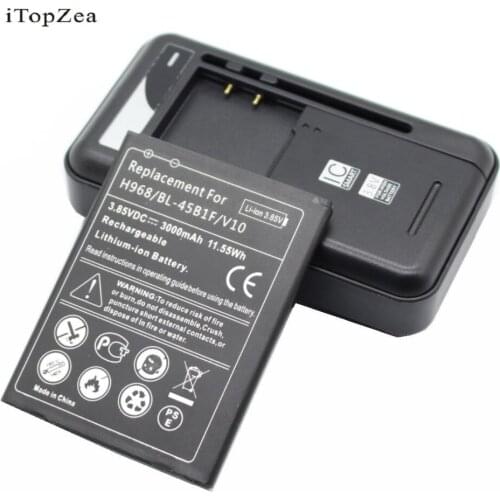 ITopZea BL-45B1F Replacement Battery +Universal USB Wall charger For LG V10 H968 H961N H900 H901 VS990 F600 F600L F600S F600K