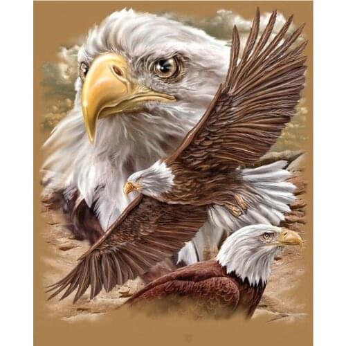 Motorc5D Diamond Painting Full Round Drill White eagle DIY Embroidery Cross Stitch Picture Home Decor
