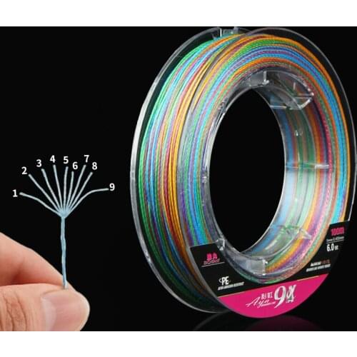 High Quality Strong Pulling Power 100/200/300/500m Braided Fishing Line Seapole Carp Rock Fishing Gear PE Fishing Wire 0.4-8