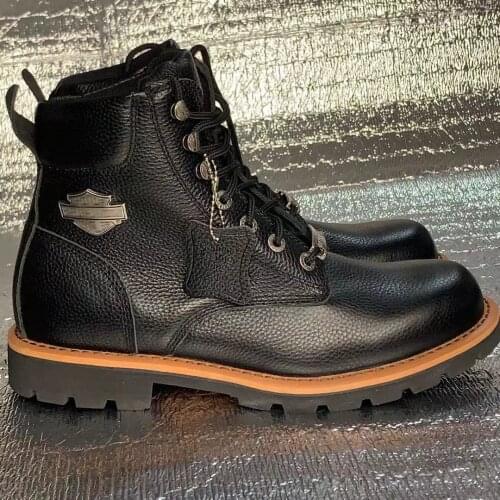 Motorcycle motorcycle boots Martin boots women mens leather spring and autumn ankle boots breathable casual classic fashion
