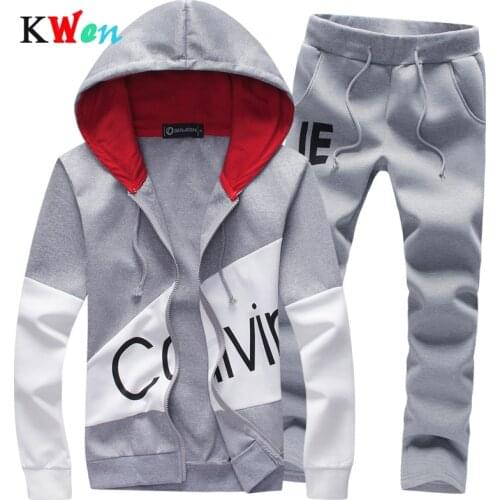 Tracksuit men set letter sportswear sweatsuit male sweat track suit jacket hoodie with pants Mens sporting suits 5XL large size