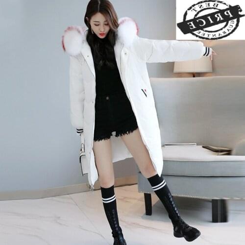 Winter Duck Women Down Jackets Long Down Coat Female Real Fur Warm Thick Warm Hooded Parka Outwear Plus Size Coat LWL111a