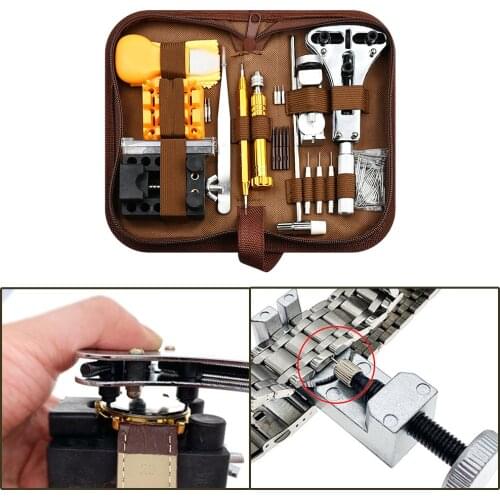 Professional Watch Repair Kit Watch Band Tool Watch Opener Watchband Link Remover Link Pin Remover Set With Carrying Case