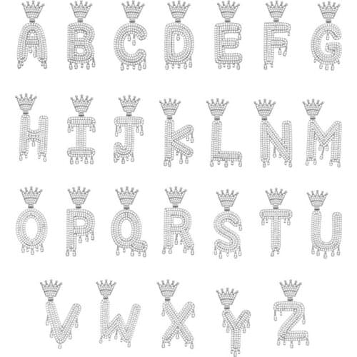 Hip Hop letter chain Pendants Womens Zircon Hip Hop Jewelry Iced Out Letter Pendant With Tennis Chain Party Wedding Gift