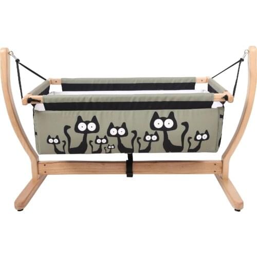 Wooden Baby Crib Hammock Baby Cradles Sleeping Nest Bed Newborn Nursery Furniture Rocking Chair Swing Travel Bed Direct