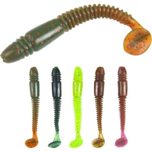 1pcs Wobbler Jigging Fishing Lure 4.6g 8.3cm T-tail Soft Worm Shrimp Silicone Bait Fish Ocean Rock Fishing Tackle Accessories