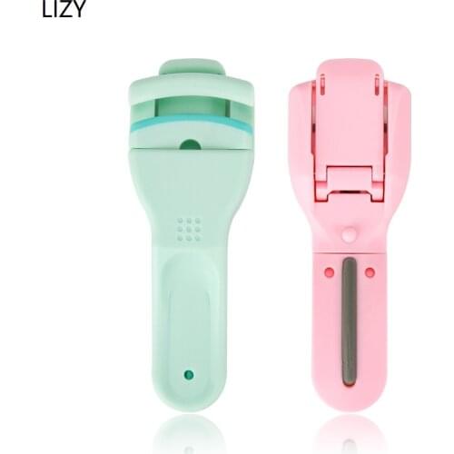 LIZY Professional Mini Part Of Eyelash Curler Pink Green Eye Lashes Curling Clip Eyelash Cosmetic Makeup Tools