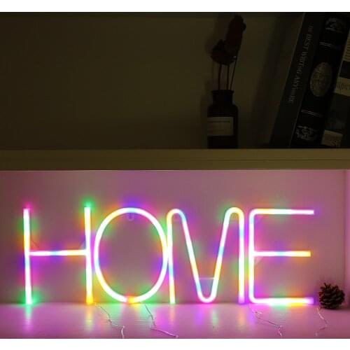 DIY Colorful 26 Neon Letters Light Light up LED Word Sign Alphabet 3D Wall Hanging Letter Decor for Home Wedding Birthday Party