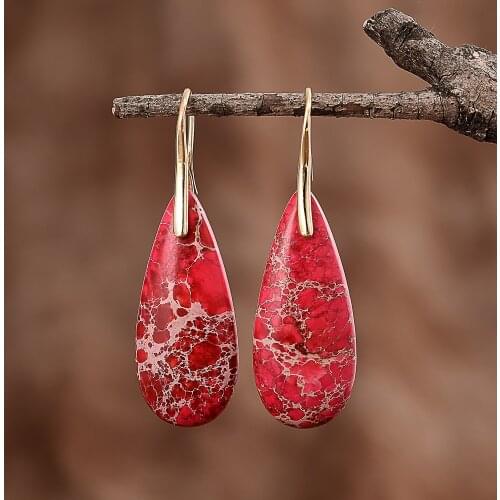 Rose Pink Water Drop Hook Earrings Women Purple OL Ladies Trendy Jewelry