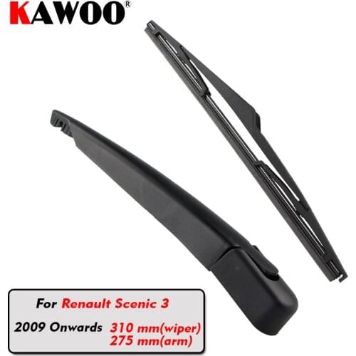 KAWOO Car Rear Wiper Blade Blades Back Window Wipers Arm For Renault Scenic 3 Hatchback (2009 Onwards) 310mm Windscreen Blade