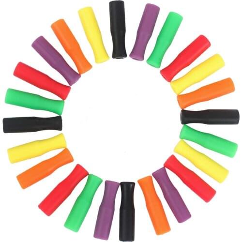 100Pcs/Set Food Grade Silicon Tips for 6mm metal Straws Cover Teeth Protector Cover Food Grade Cover