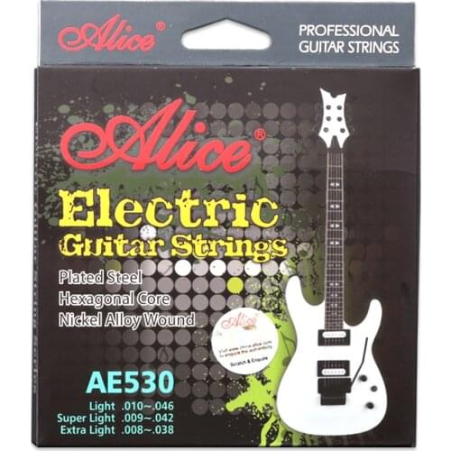 Electric Guitar Strings Nickel Alloy Winding Metal Material Anti rust Coating Strings 009-042 AE530 Alice Guitar Strings